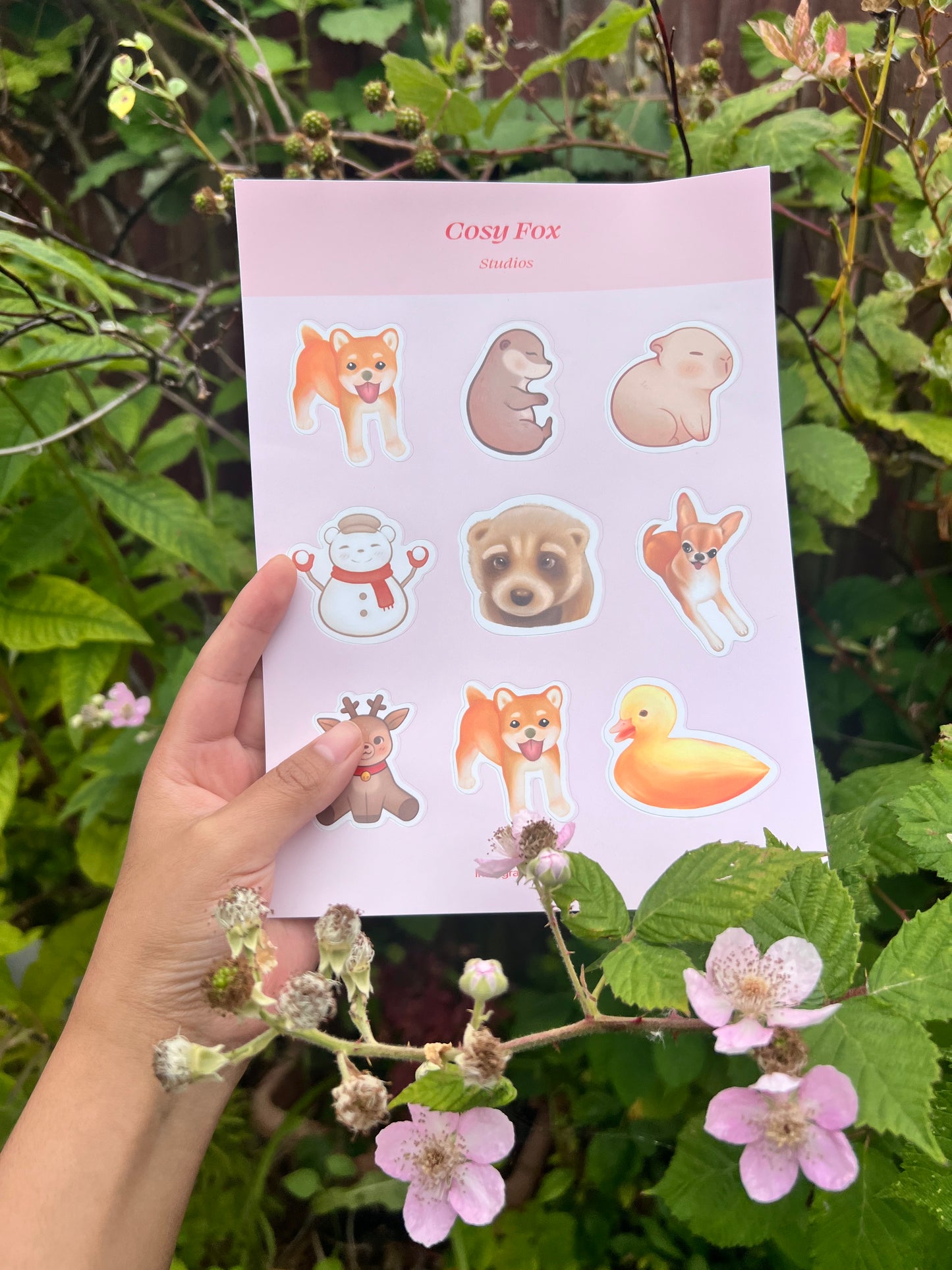 Cute Animals Sticker Sheet
