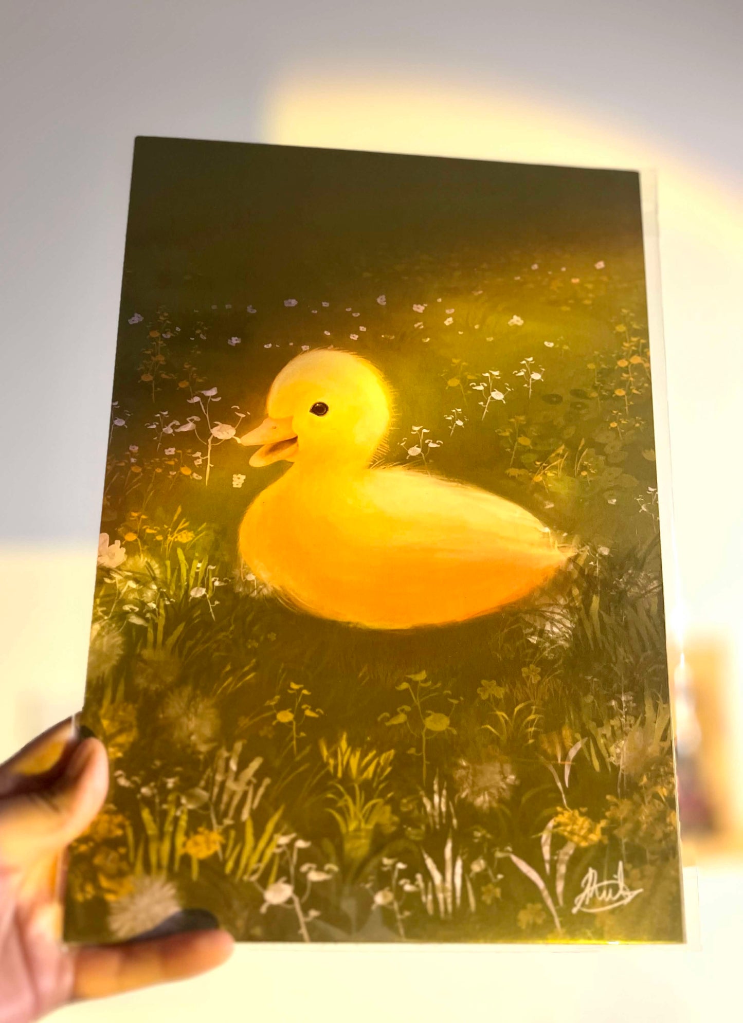 Duck relaxing in nature - A4 Art Print - Vertical