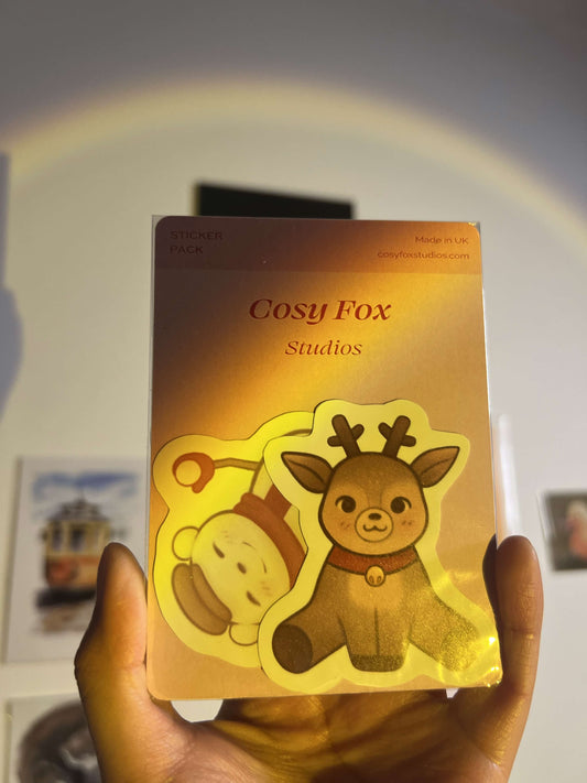 Cute Polar bear and Deer Sticker pack